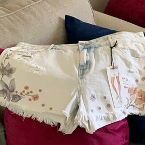 Dior Women's Floral White Shorts